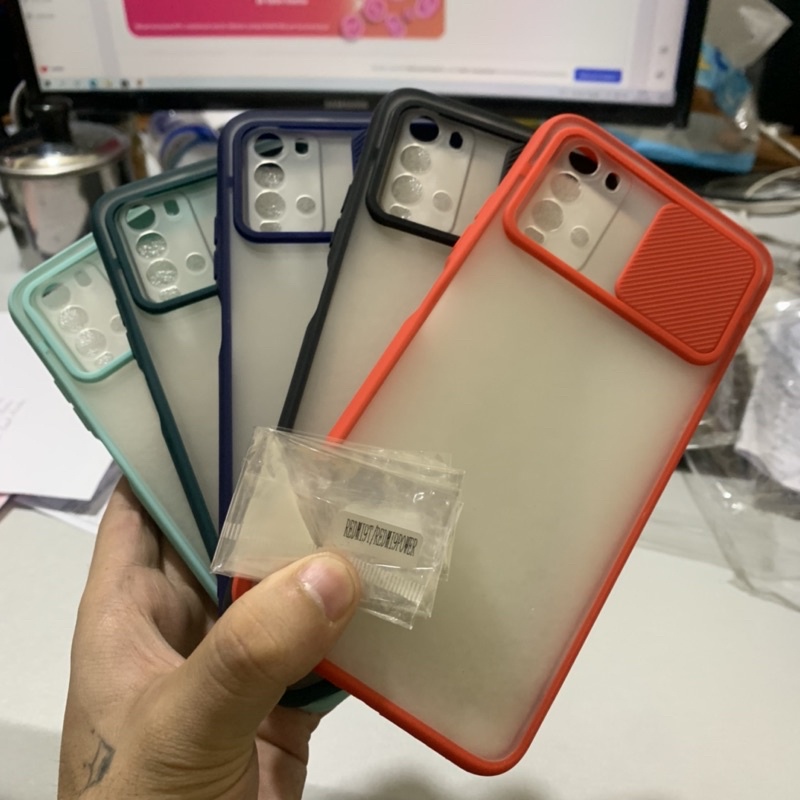 Slide Case Xiaomi Redmi 9T - Softcase Hard Sleding Protection Camera - UA