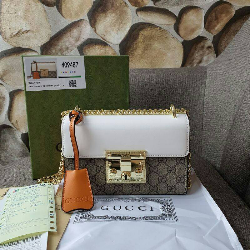 Gucci* Padlock Shoulder Small Orange Leather AP409487-2 (Pls baca deskripsi lengkap)