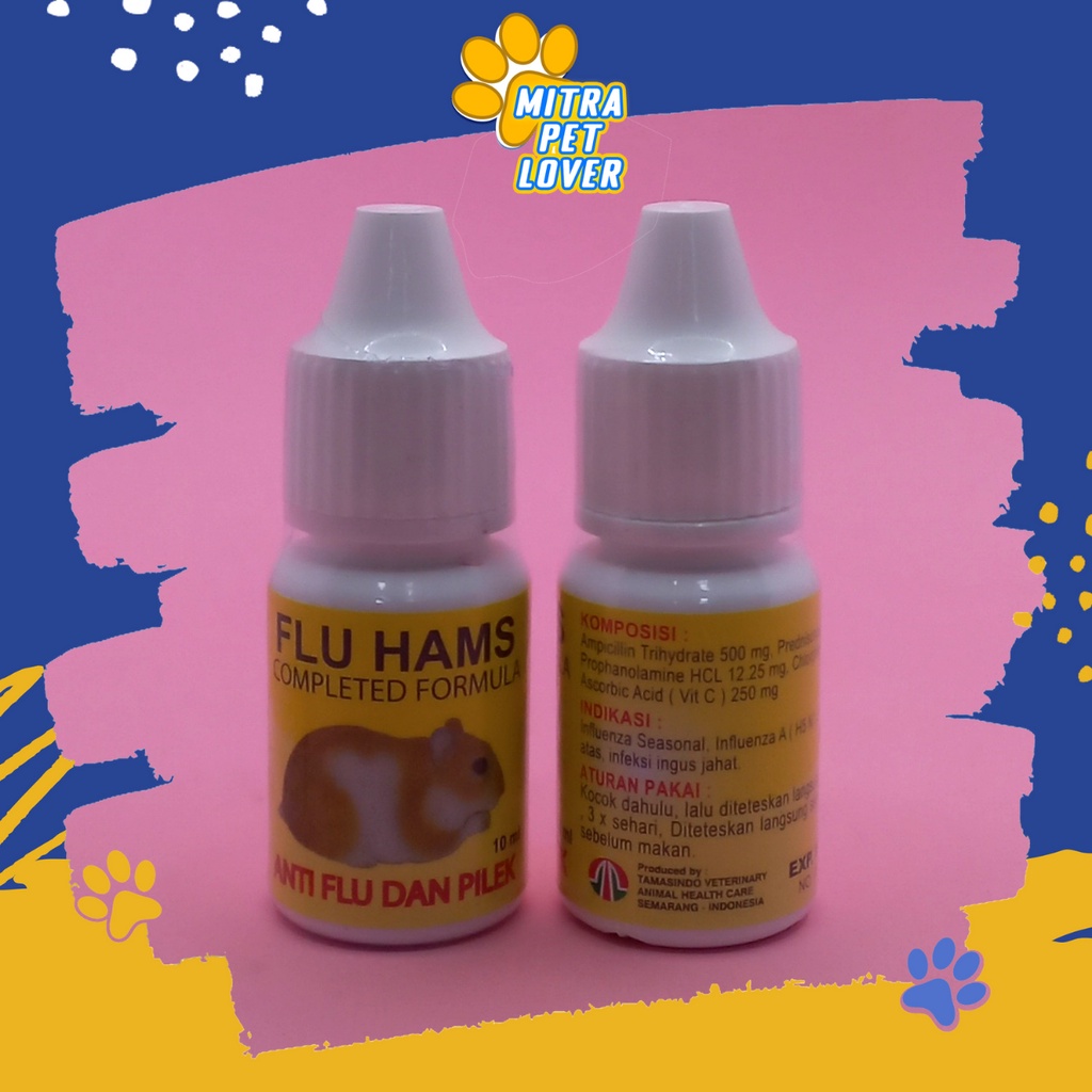OBAT FLU HAMSTER - FLU HAMS 10 ML - ANTI PILEK INFEKSI PERNAPASAN AKUT INGUS PARAH BATUK HAMSTER TIKUS - MURAH GARANSI KUALITAS ASLI ORIGINAL - PET ANIMAL HEALTHCARE &amp; VETERINARY TAMASINDO KESEHATAN VITAMIN TERNAK HEWAN BINATANG PELIHARAAN MITRAPETLOVER