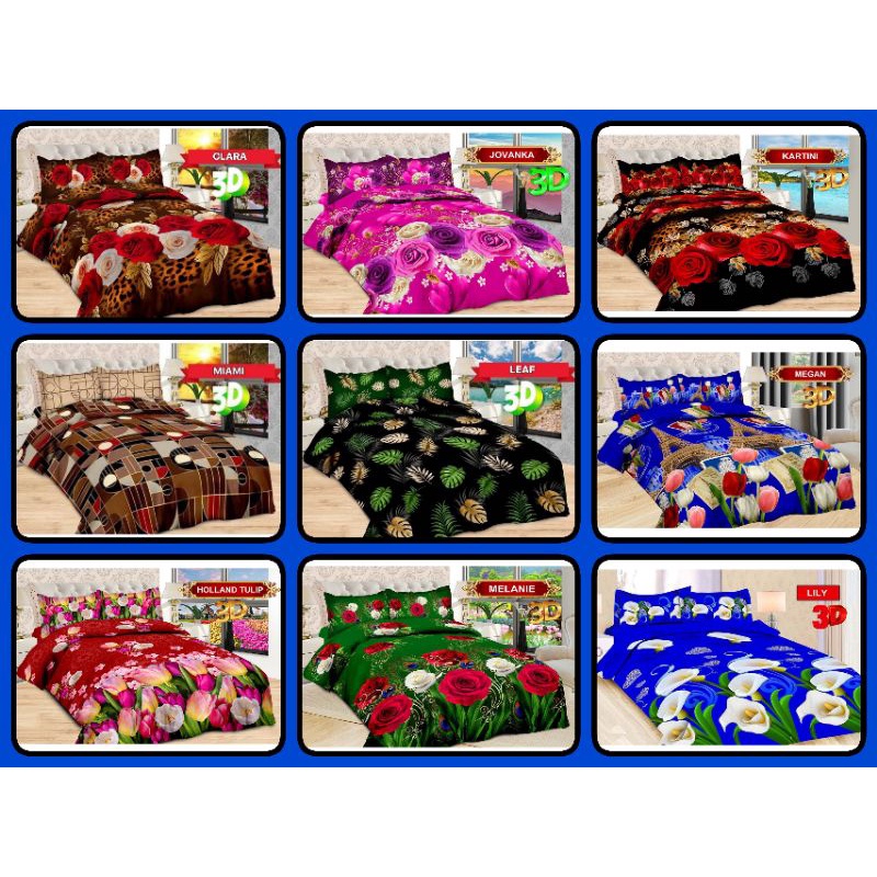 SPREI BONITA QUEEN 160X200 / 145X200 / 140X200 CLARA,JOVANKA,MIAMI,LEAF,HOLAND TULIP,MELANIE,RED WOD