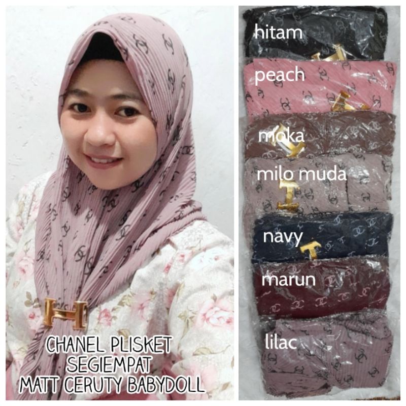 segiempat plisket chanel free gesper