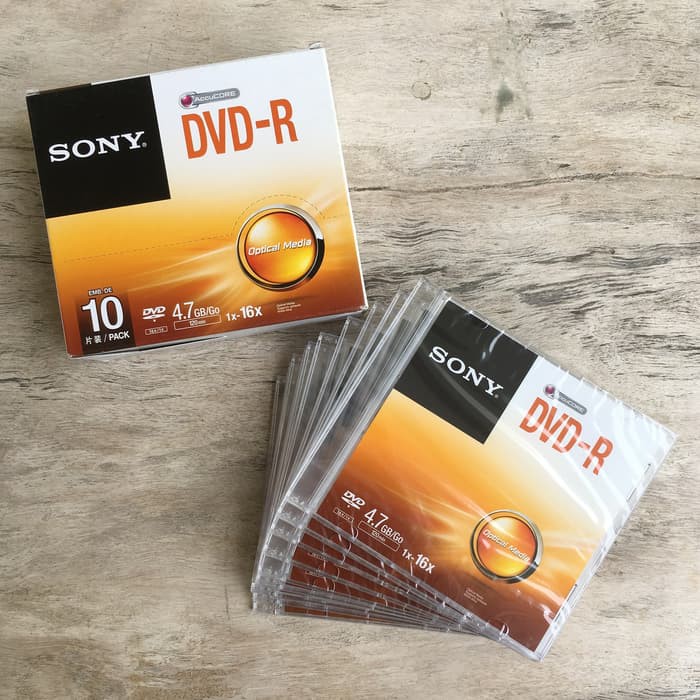 (Jual Satuan) DVD-R Sony Single Pack 16X 4.7GB Slim Case