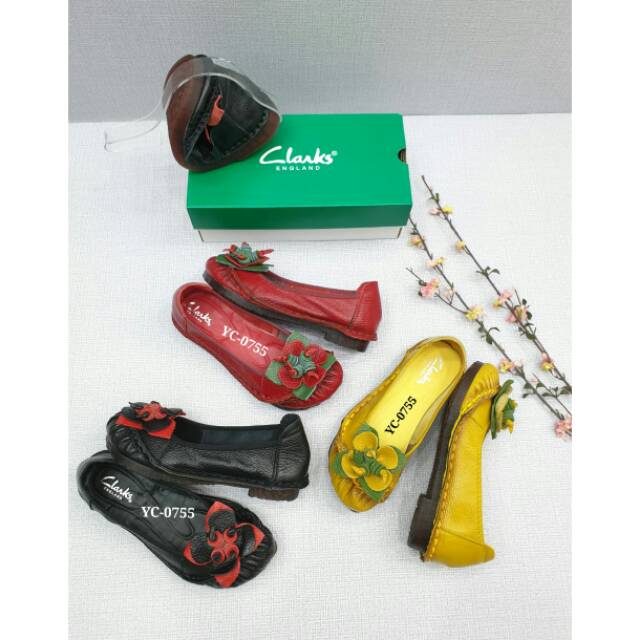 SEPATU WANITA SLIP ON kulit sapi original 0755 branded promo termurah terbaru clarks