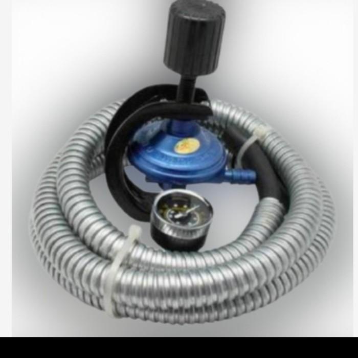 Paket regulator putar destec starcam free selang 1,8 meter/kompor gas
