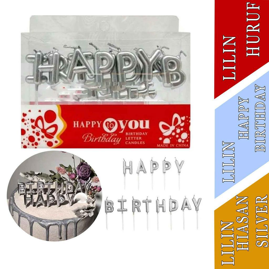 Lilin Silver- Lilin Huruf- Lilin Happy Brithday- Lilin Hiasan