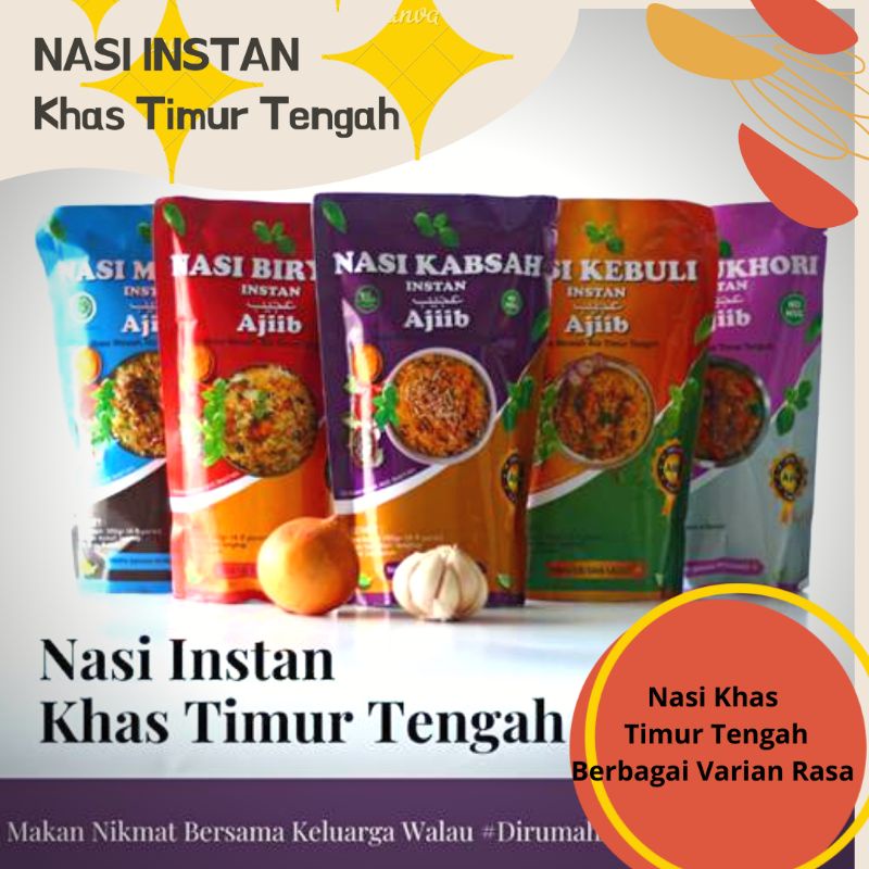 

Instan Ajiib Nasi Instan Khas Timur Tengah 350 Gram