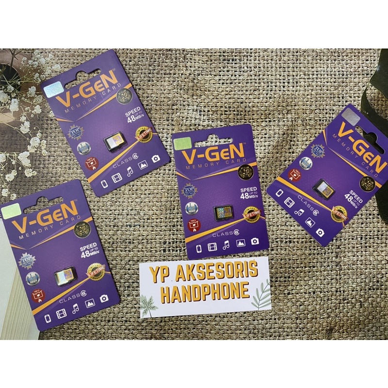 Memory Card ORIGINAL V-GEN CLASS 6 4GB 8GB 16GB 32GB MMC Micro SD Memori HP External VGEN