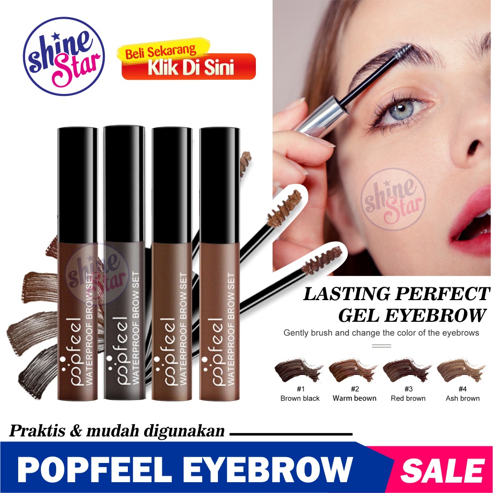 SHINE STAR - [COD] Popfeel Eyebrow Gel Maskara Pensil Alis Tahan Lama Anti Air Original / Maskara Waterproof