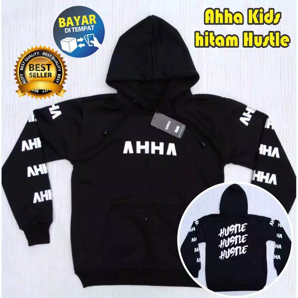 Bisa (COD) Sweater Hoodie AHHA SI PITUNG Kids Fleece Tebal