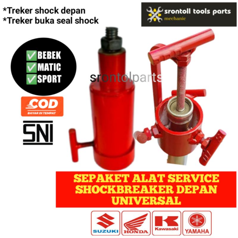 SATU PAKET alat service shockbreaker depan treker  shock shockbreaker depan motor treker seal shockb