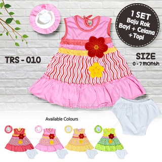 dress Bayi Katun  Tebal  Rok Atasan celana  Bayi Perempuan 