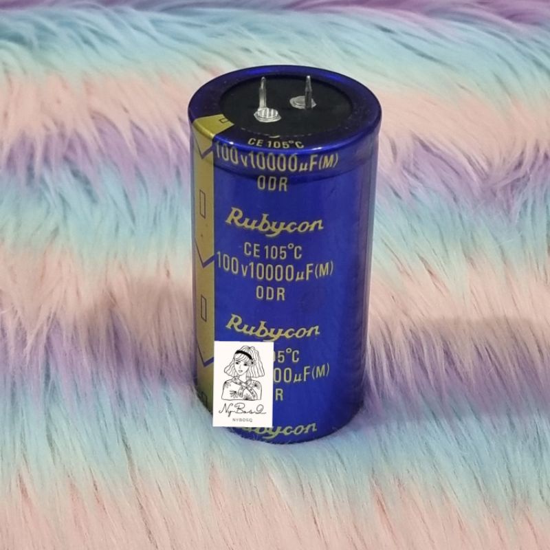 ELCO 10000UF 100V RUBYCON BIRU  ELKO 10000 UF 100 V