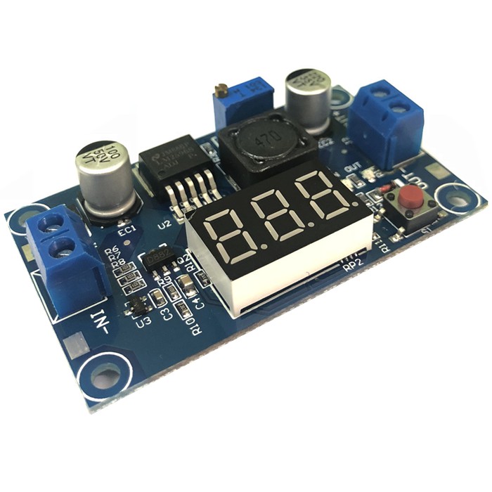 LM2596 With Display DC Adjustable Step Down Buck 7 Segment Voltmeter