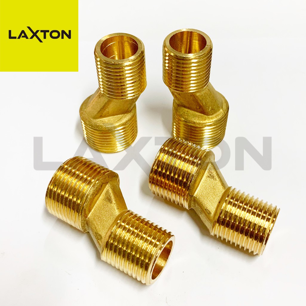 Connector kran panas-dingin 1/2&quot;X3/4&quot; Kuningan kualitas import