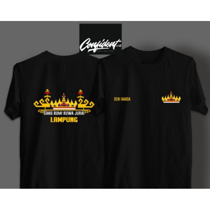 Kaos Keren Siger Lampung Simpel Desain Pakai Nama Sendiri Shopee Indonesia