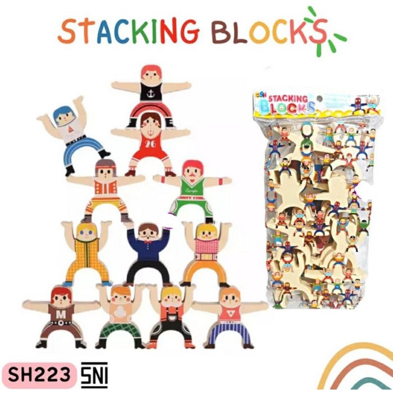 Mainan Stacking Block Balancing Block