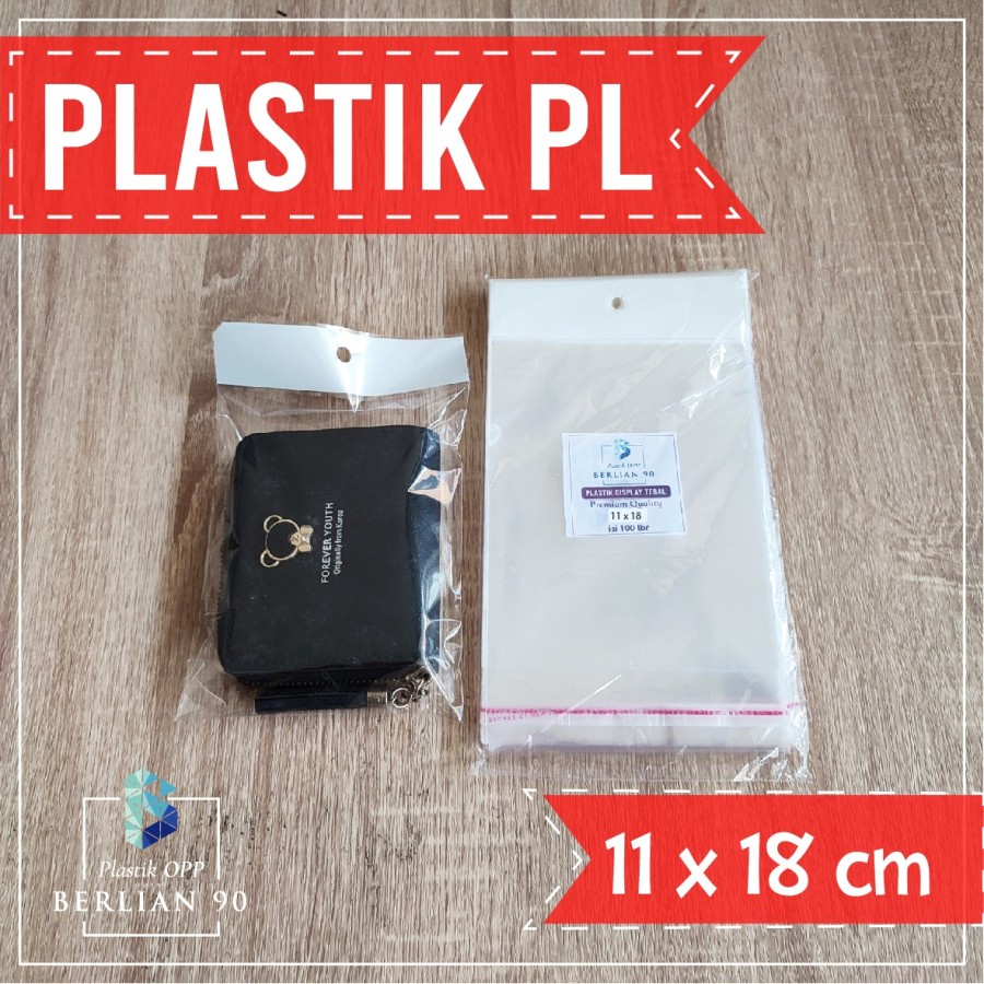 

Plastik Display 11x18 cm Plastik Opp Lubang Tebal 40s Mic