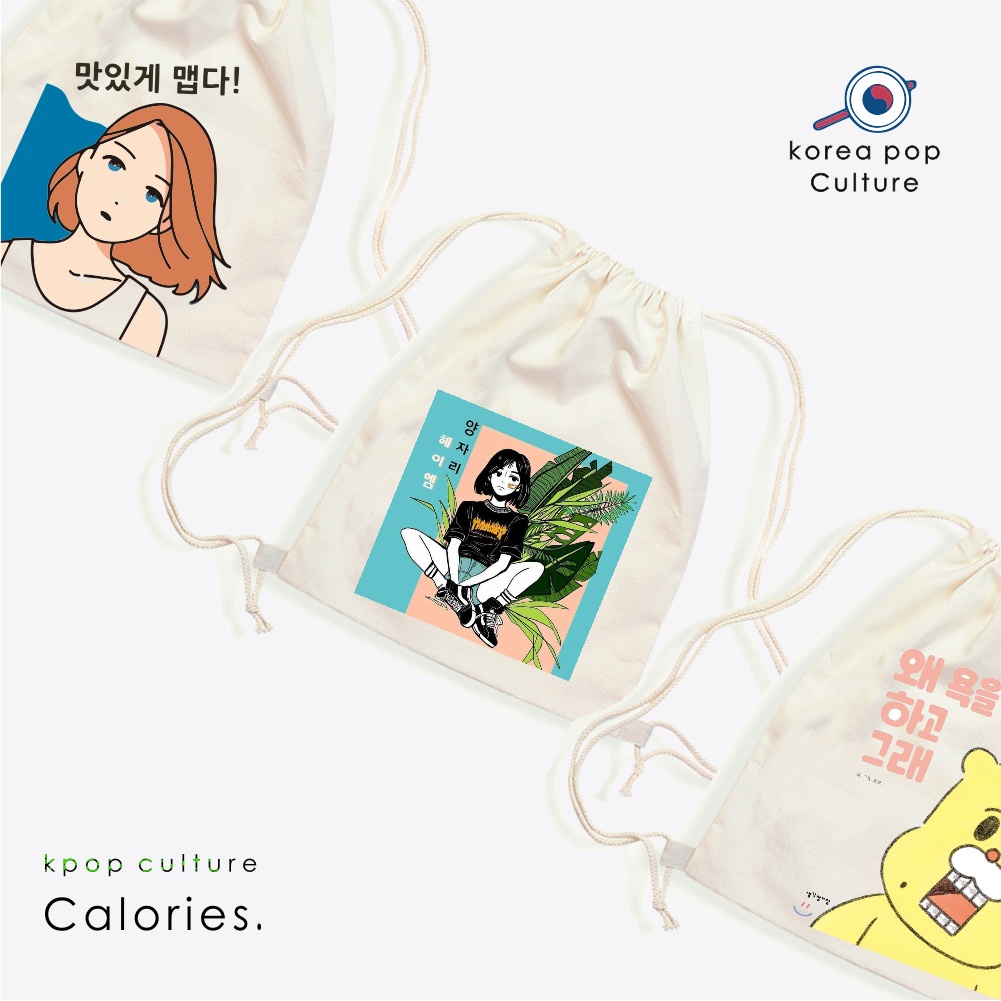 Stringbag Motif Korea Culture Pop Seoul Pop culture Budaya korea