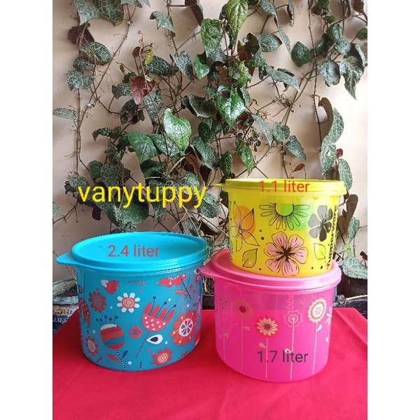 Toples daisy canister tupperware toples susu / toples kue lebaran tupperware set