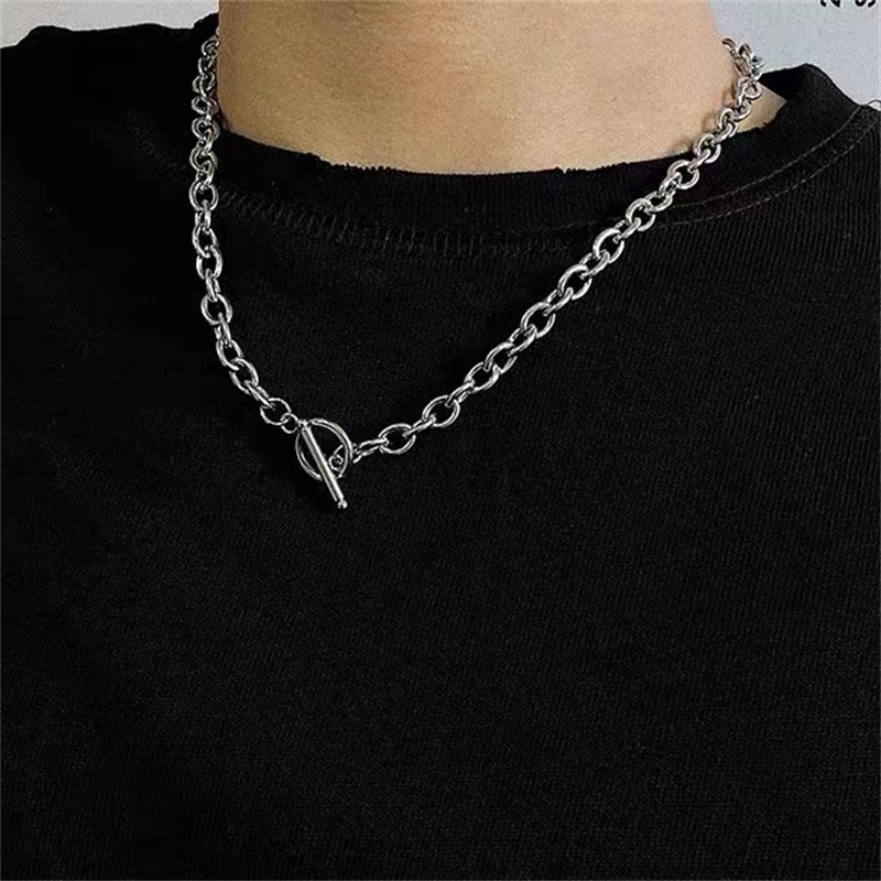 Kalung Rantai Dengan Liontin OT Gaya Hip Hop Korea Untuk Wanita