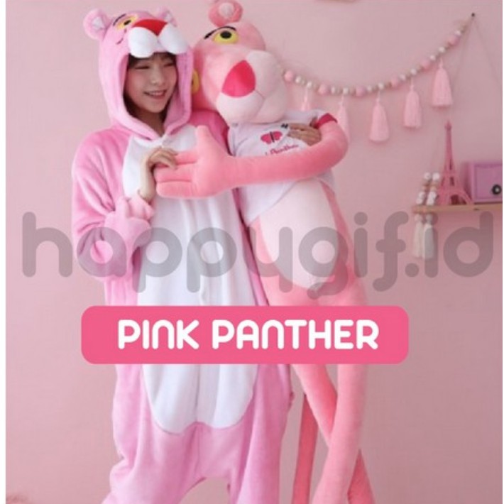 ONESIE PIYAMA KOSTUM DEWASA - KARAKTER 3 DORAEMON HELLOKITTY PINK PANTHER dll