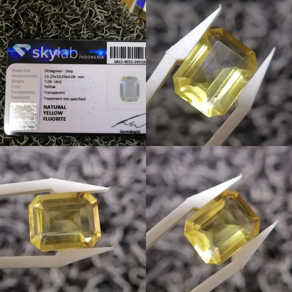 Natural Yellow Fluorite Memo SKY