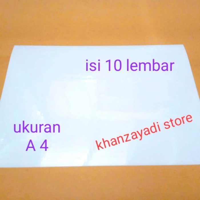 

Termurah kertas stiker sticker transparan bening (glossy) A4/pack isi 10 lembar Limited