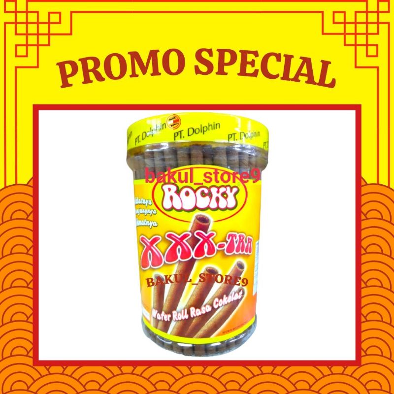 ROCKY XXX-TRA WAFER STICK 620g WAFER ROLL RASA COKELAT