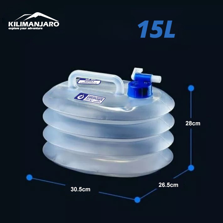 Jerigen Lipat Kilimanjaro 15 Liter - Jerigen Portable - Portable Water 15L