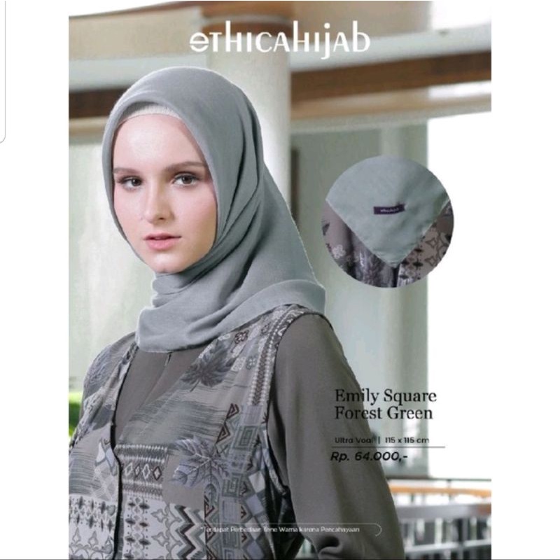ETHICA//hijab//emyli square forest green