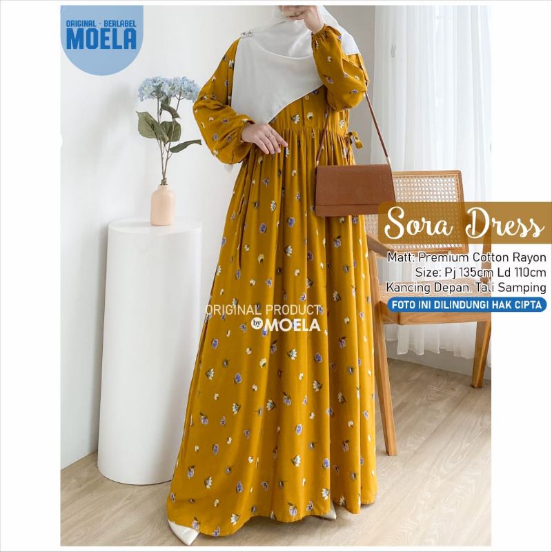 READY Sora Dress TUNIK SETELAN Pakaian Wanita Kekinian ori by Moela