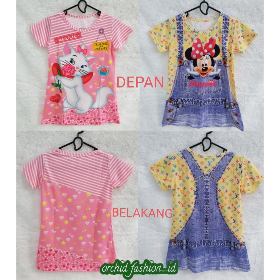 Dress Anak Perempuan / Daster Anak Perempuan Printing / Baju Anak Printing / Dress Anak Import UNTUK