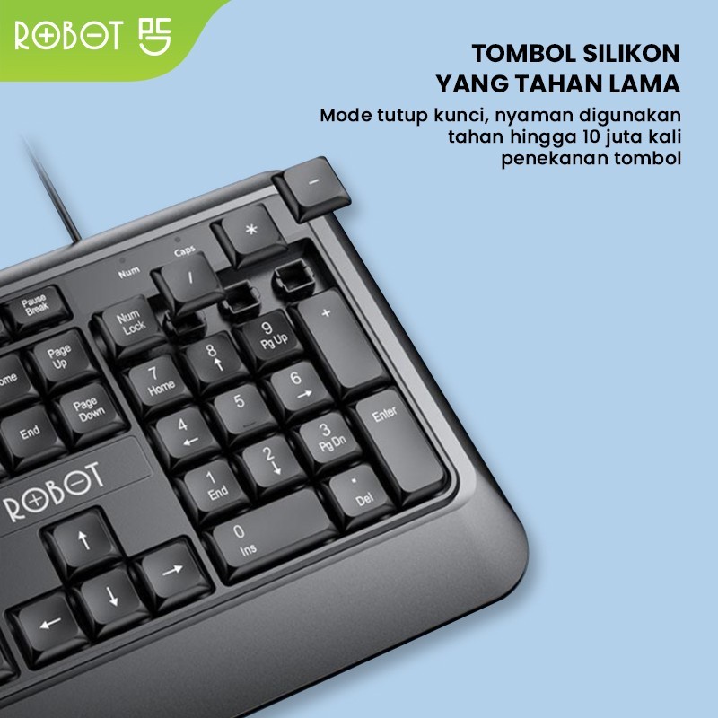 Keyboard + Mouse Robot KM2600 Original Garansi Resmi