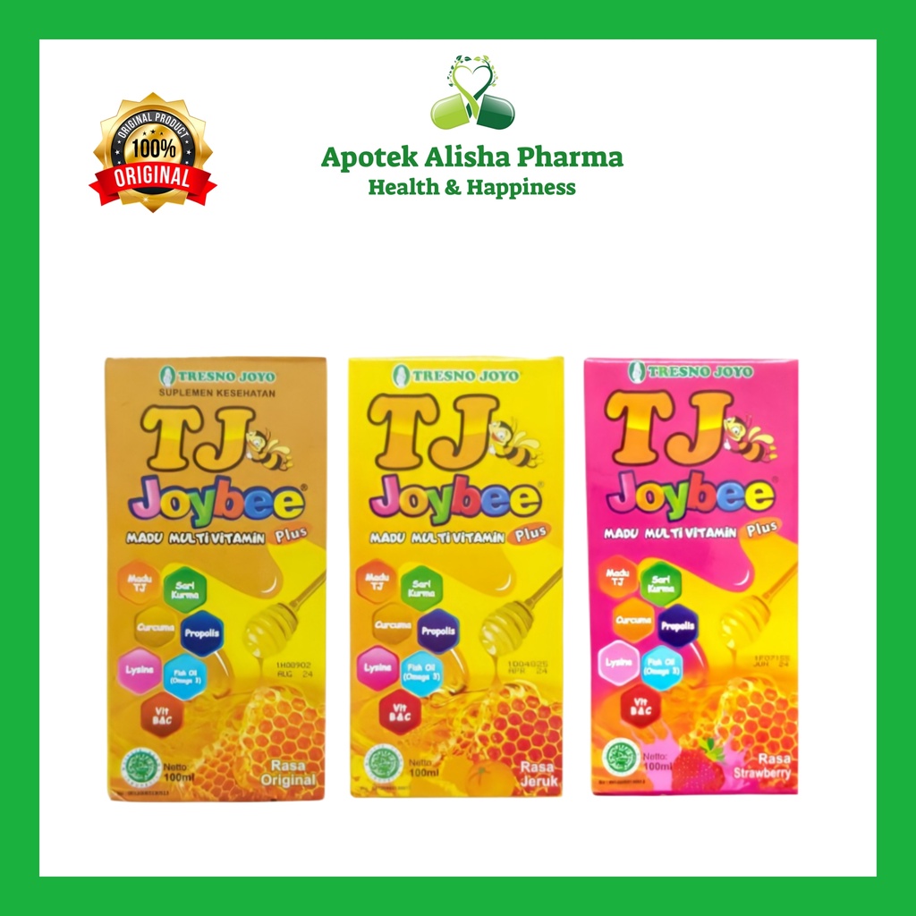 TJ Joybee 100ml - Madu Plus Multivitamin Anak Original Jeruk Strawberry
