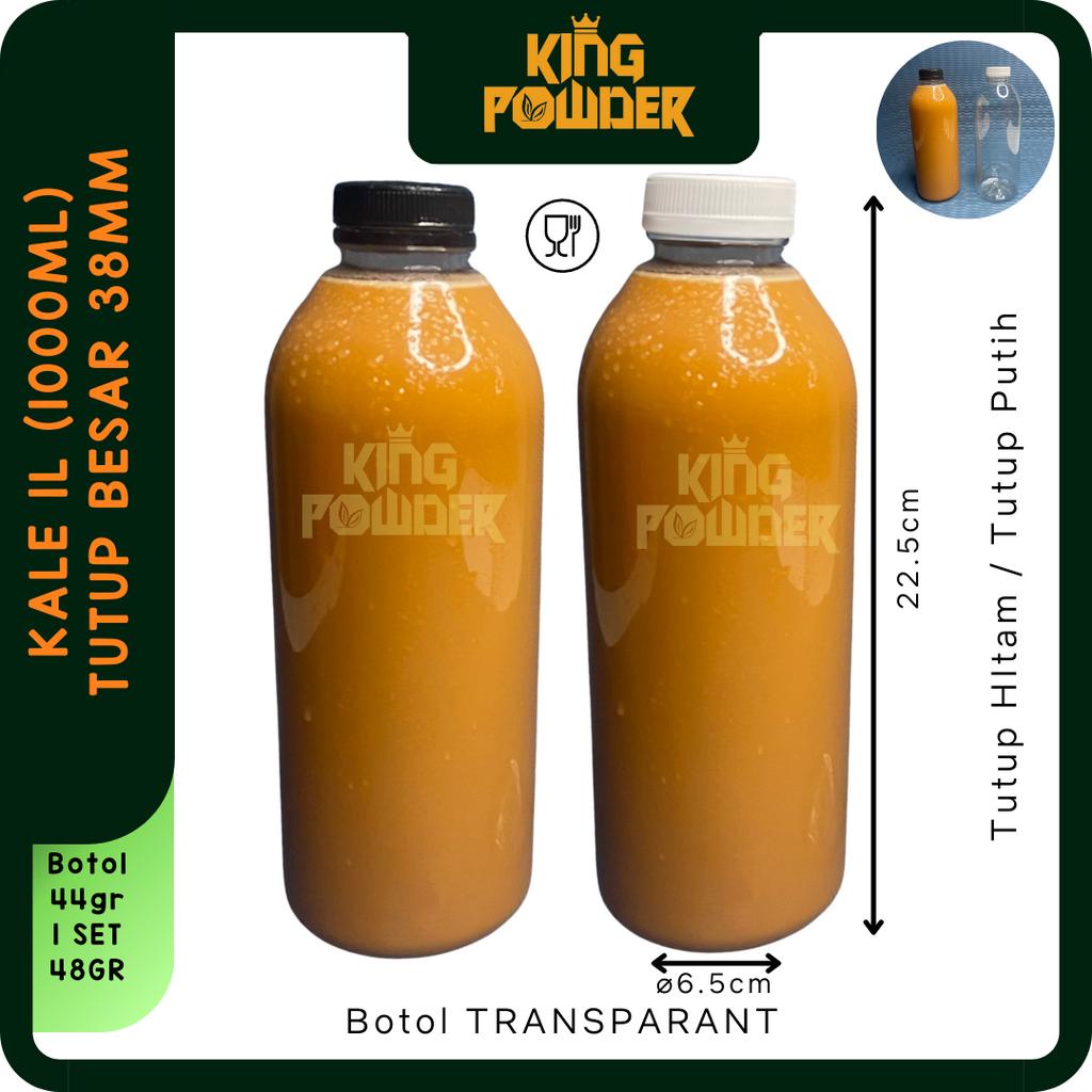Botol Kale Plastik 1000ml / Botol Minuman kopi 1L / Botol PET / Botol Bulat