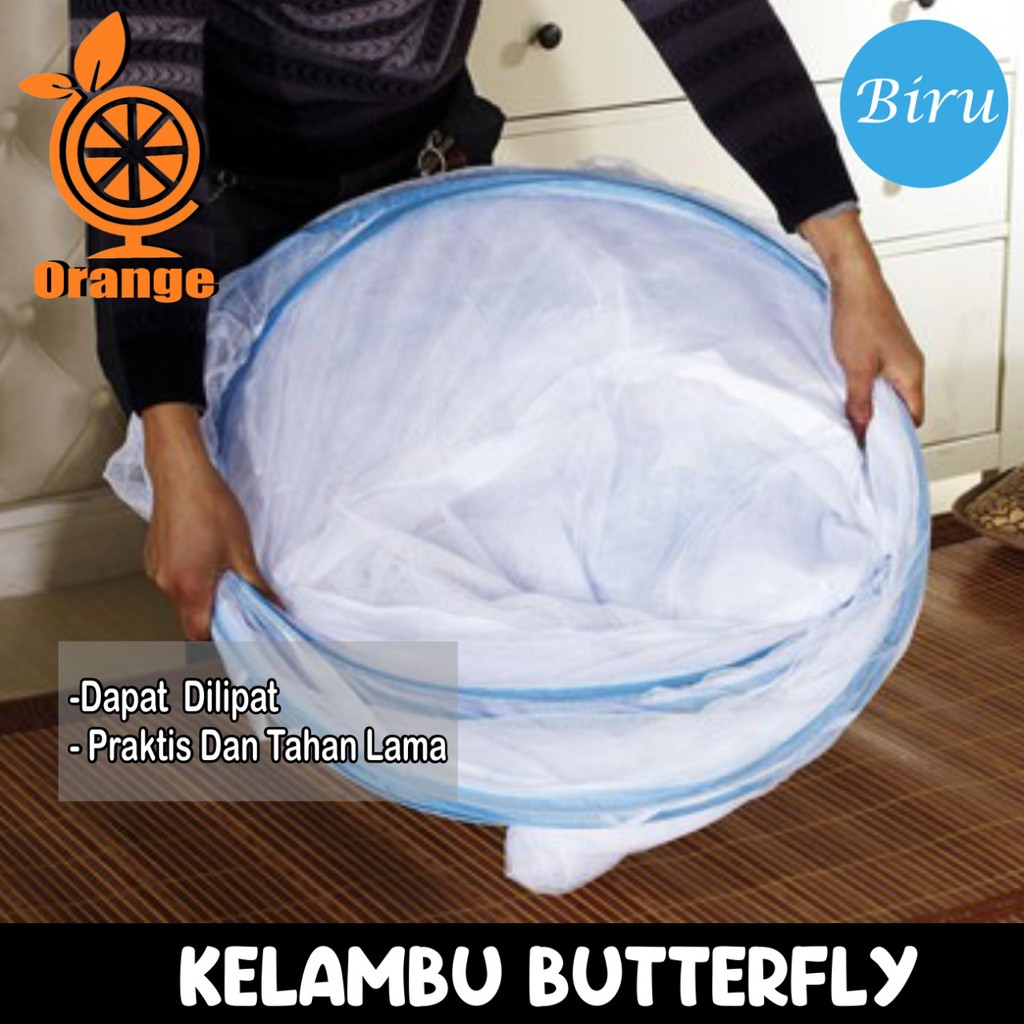 Kelambu Anti Nyamuk Tenda Kanopi Tudung Butterfly Bagian Bawah Bolong