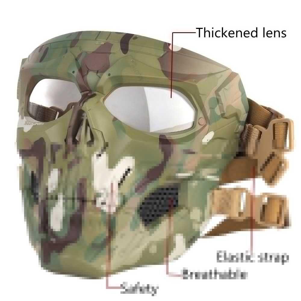 WoSporT Masker Motor Topeng Airsoft Gun Full Face Skull - MA-110