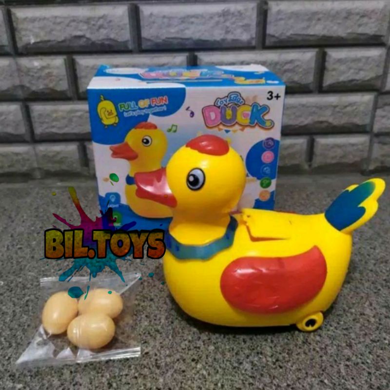 MAINAN ANAK  BEBEK BERTELUR, BERJALAN BUMP AND GO, MUSIK