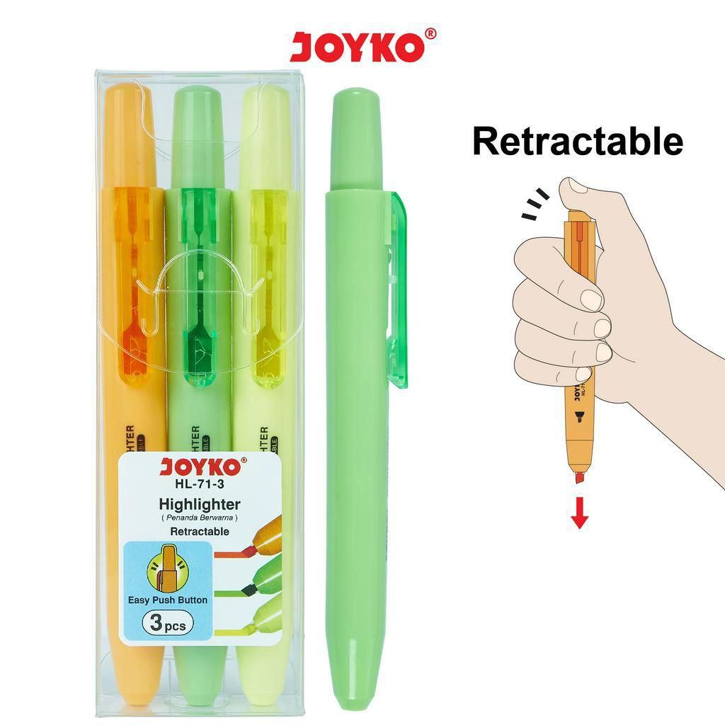 

Highlighter Penanda Joyko HL-71-3 1 Set 3 Pcs Warna