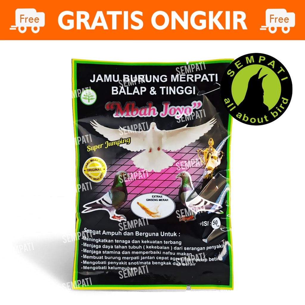 MBAH JOYO MERPATI KAMLANG 50PIL JAMU HERBAL BURUNG DARA OBAT GIRING KEKET MERPATI BALAP TINGGIAN AY