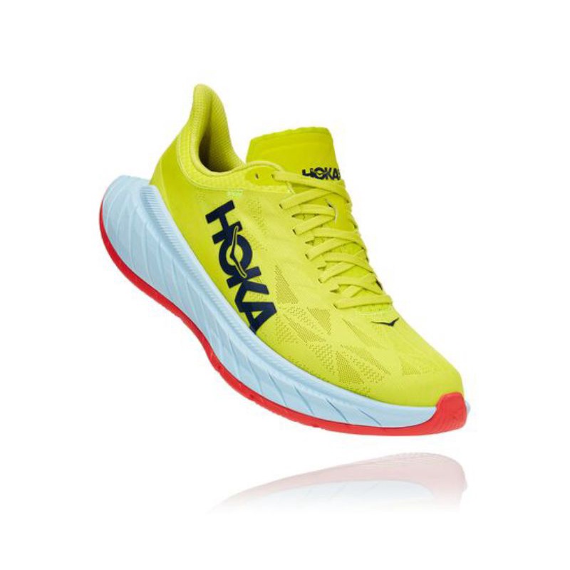 SEPATU LARI PRIA HOKA ONE ONE CARBON X 2 EVENING PRIMROSE ORIGINAL
