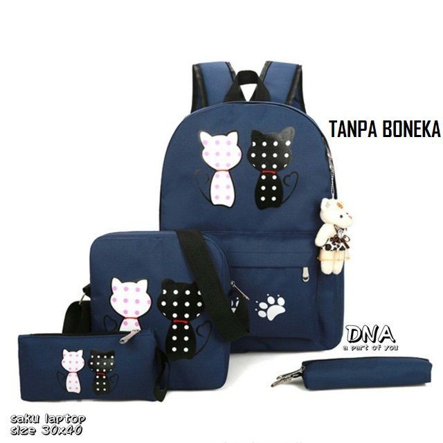 Toko Tas Sekolah Anak Perempuan Sd / Tk Azzura 524-26 GK658 Pusat Grosir Sd Laki Meaw 4In1 Murah 4