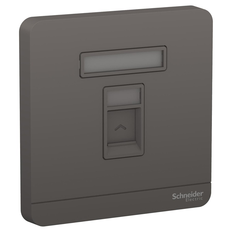 Soket Telp / Outlet Tlp Dark Gray DG Avatar On Schneider
