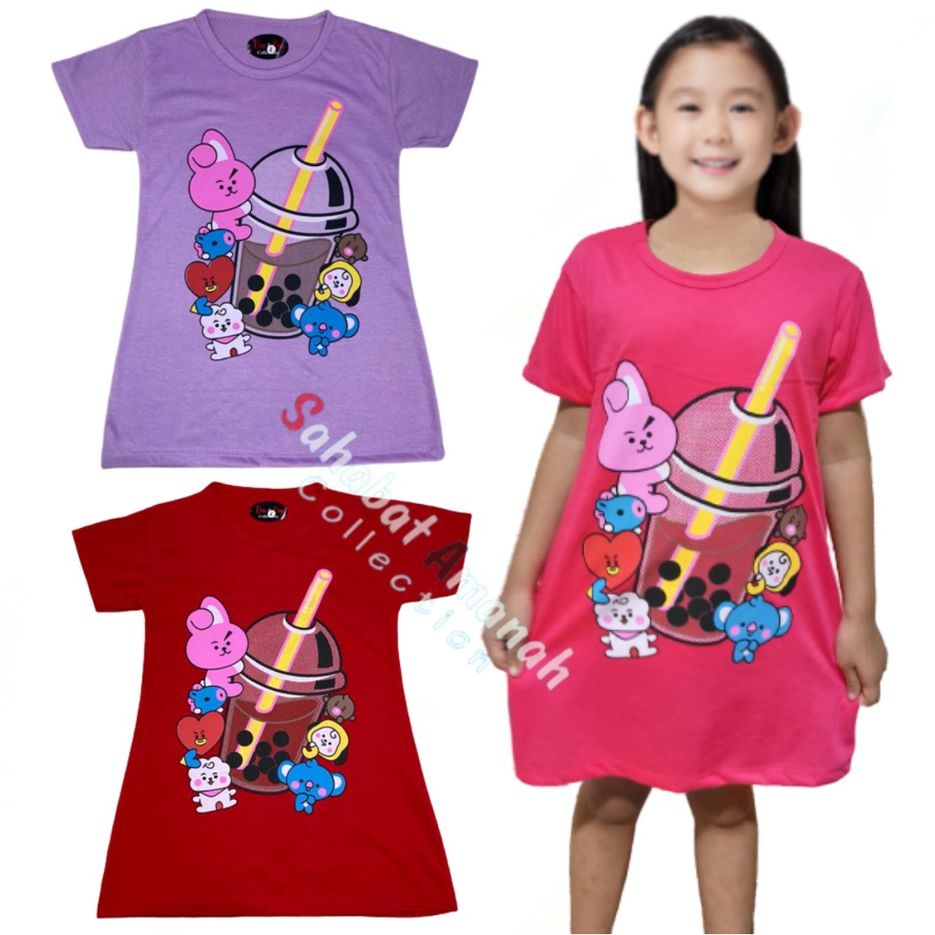 Dress Anak Perempuan / Daster Anak Perempuan / Dress Anak Cewek / Dress Anak Boba / Daster Anak BTS/