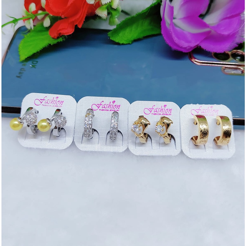 Anting xuping permata lapis emas perhiasan fashion 0464-0471