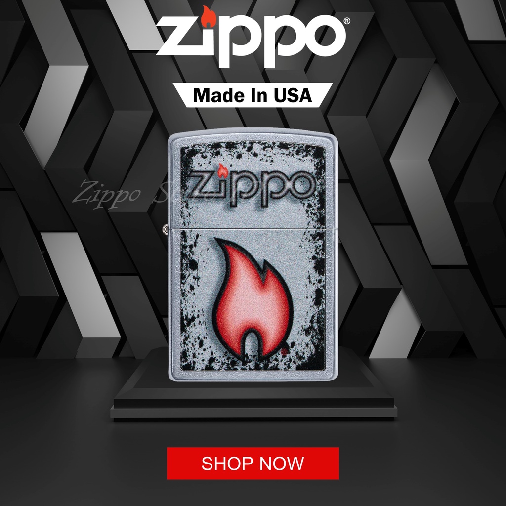 Zippo Flame Design 49576 Original Made In USA Garansi Resmi