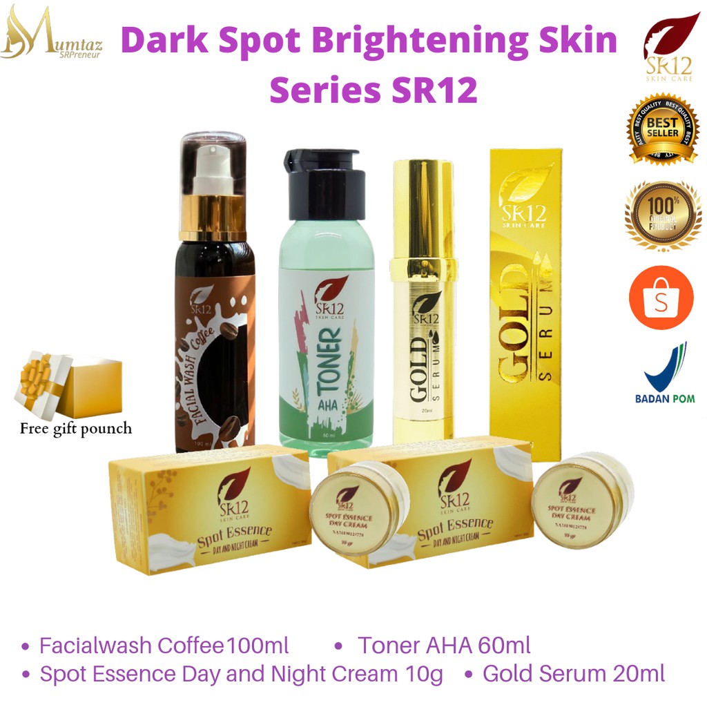 SR12 DARK SPOT BRIGHTENING SKIN SR12 SERIES MENGHILANGKAN BINTIK HITAM PADA WAJAH  TONER AHA  FACIAL