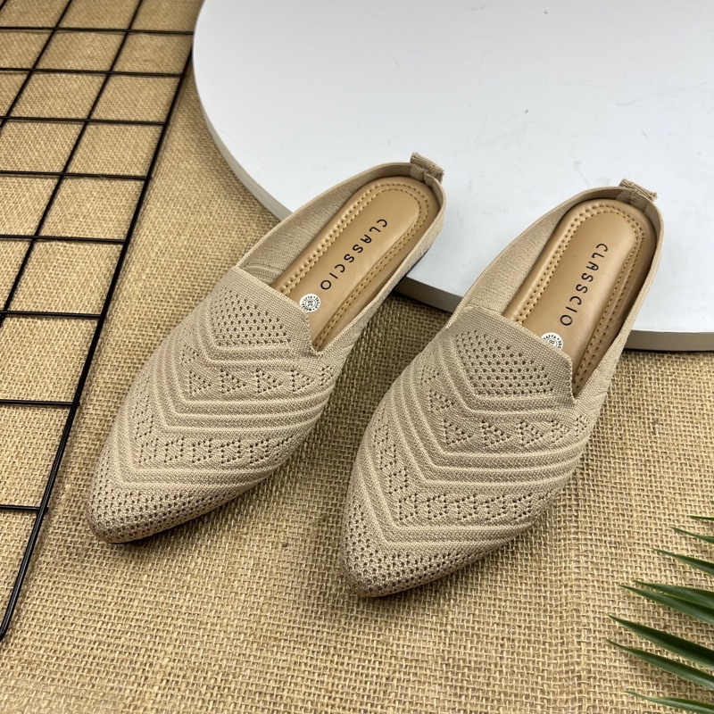 MARASYAFFA - SEPATU FLAT RAJUT WANITA IMPORT SF55