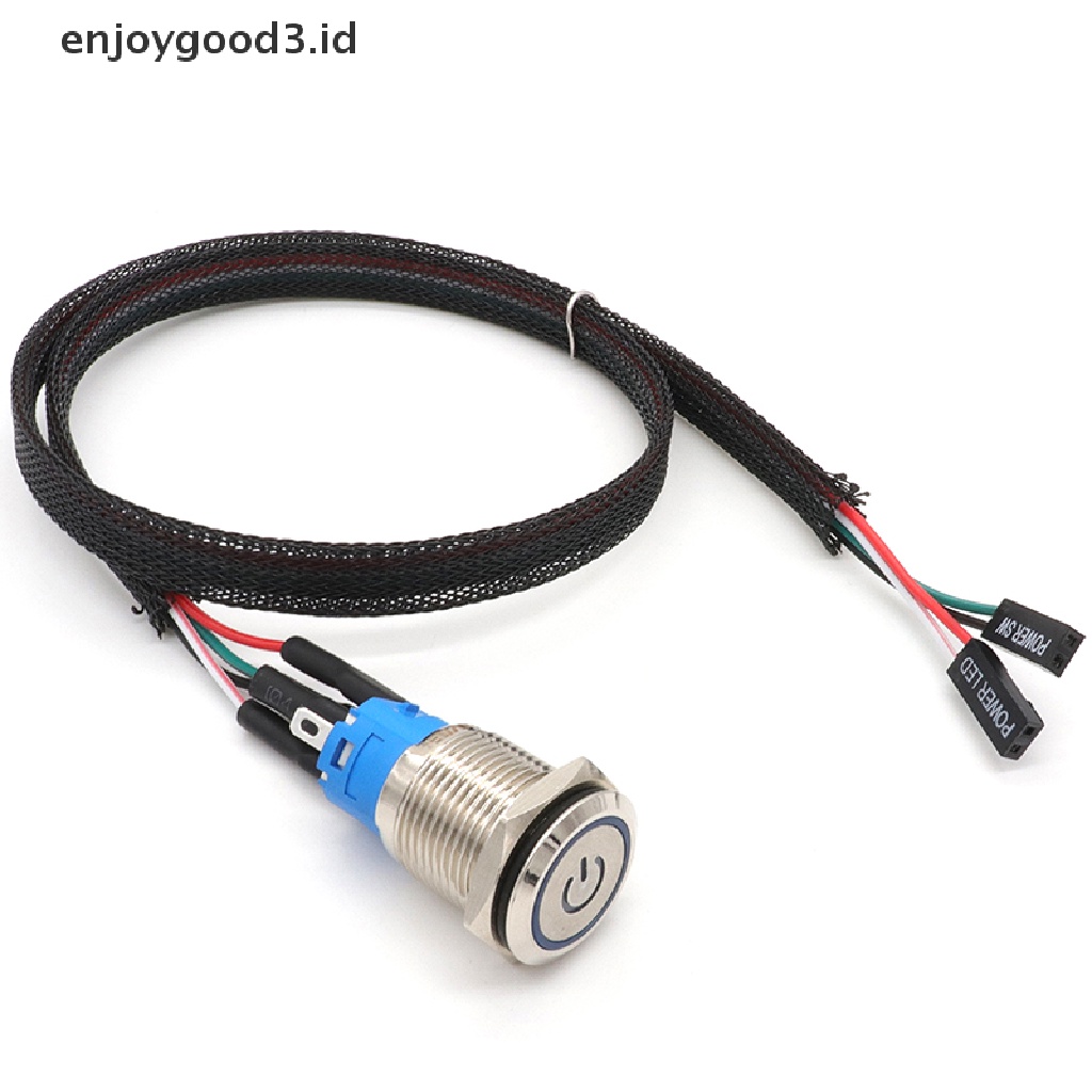 (Id) Tombol Switch Power Sw Dengan Kabel Untuk Komputer Pc