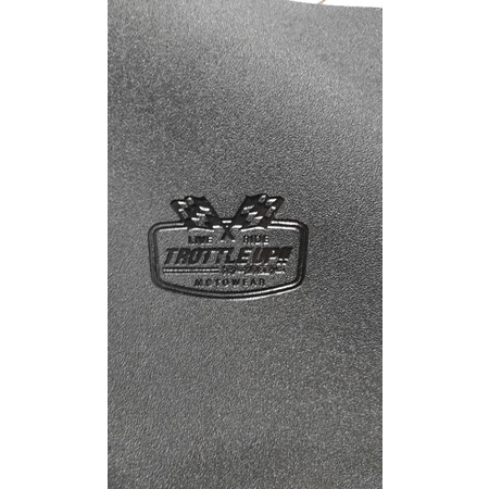 kulit sarung  jok motor pres timbul logo trottleup